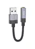 Переходник Hoco UPA32D Clever USB to 3.5mm Black
