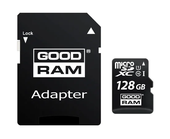 Карта пам'яті GoodRam microSDXC UHS-1 128 GB Class 10 + SD adapter + OTG Чорний