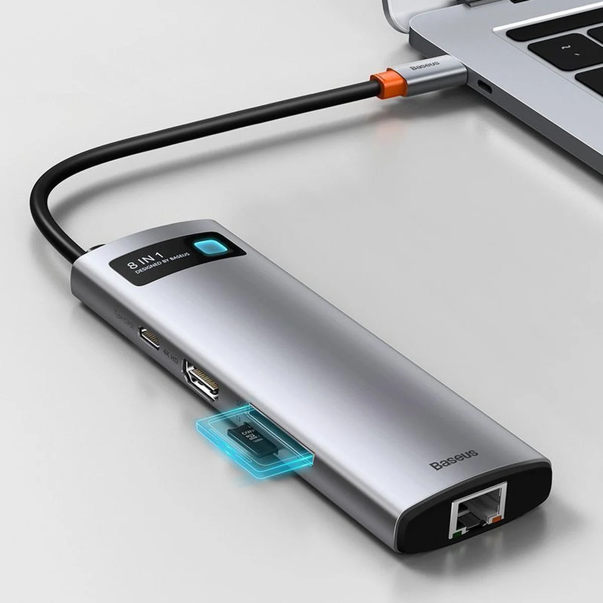 Переходник HUB Baseus Metal Gleam Series 7-in-1 Multifunctional (WKWG020113) Серый