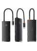 Перехідник HUB Baseus Lite Series 6in1 (Type-C to HDMI+2xUSB3.0+Type-C Data+SD/TF) (WKQX050001) Black