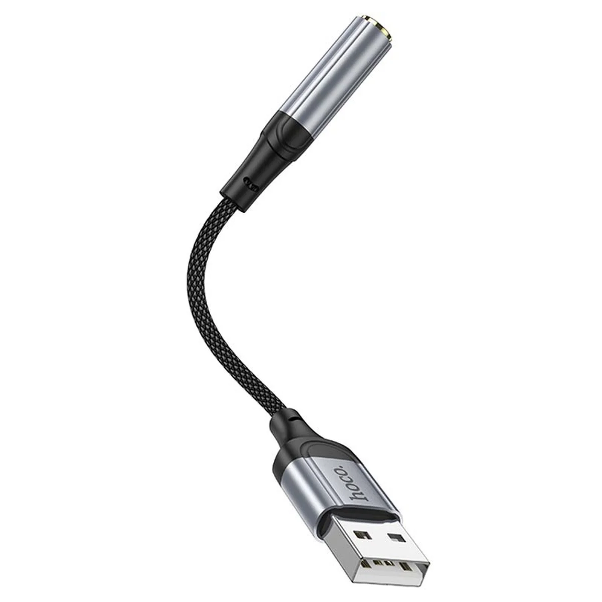 Перехідник Hoco LS36 Fresh USB to 3,5 AUX Black