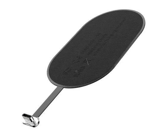 Qi приёмник для беспроводной зарядки Baseus Microfiber Receiver (For Micro-USB) Черный