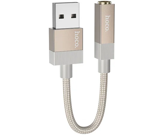 Переходник Hoco UPA32D Clever USB to 3.5mm Gold