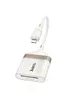 Перехідник Hoco UA40 Crystal 2in1 Lightning to SD/TF (0.15m) Apricot