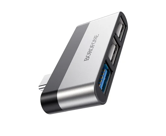 Перехідник Borofone DH1 Type-C to USB Чорний / Срібний