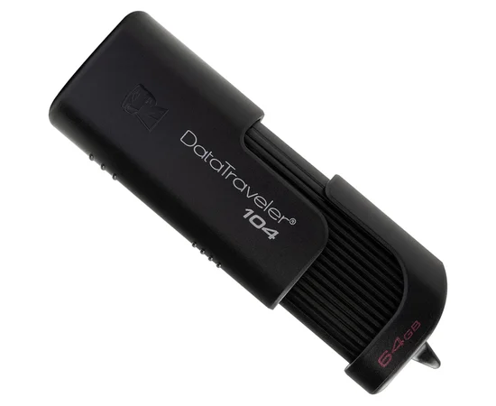 Флеш накопитель USB 64GB Kingston DataTraveler 104 (DT104/64GB) Черный