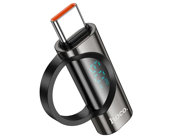 Переходник Hoco UA32A Type-C male to Lightning female display adapter Black