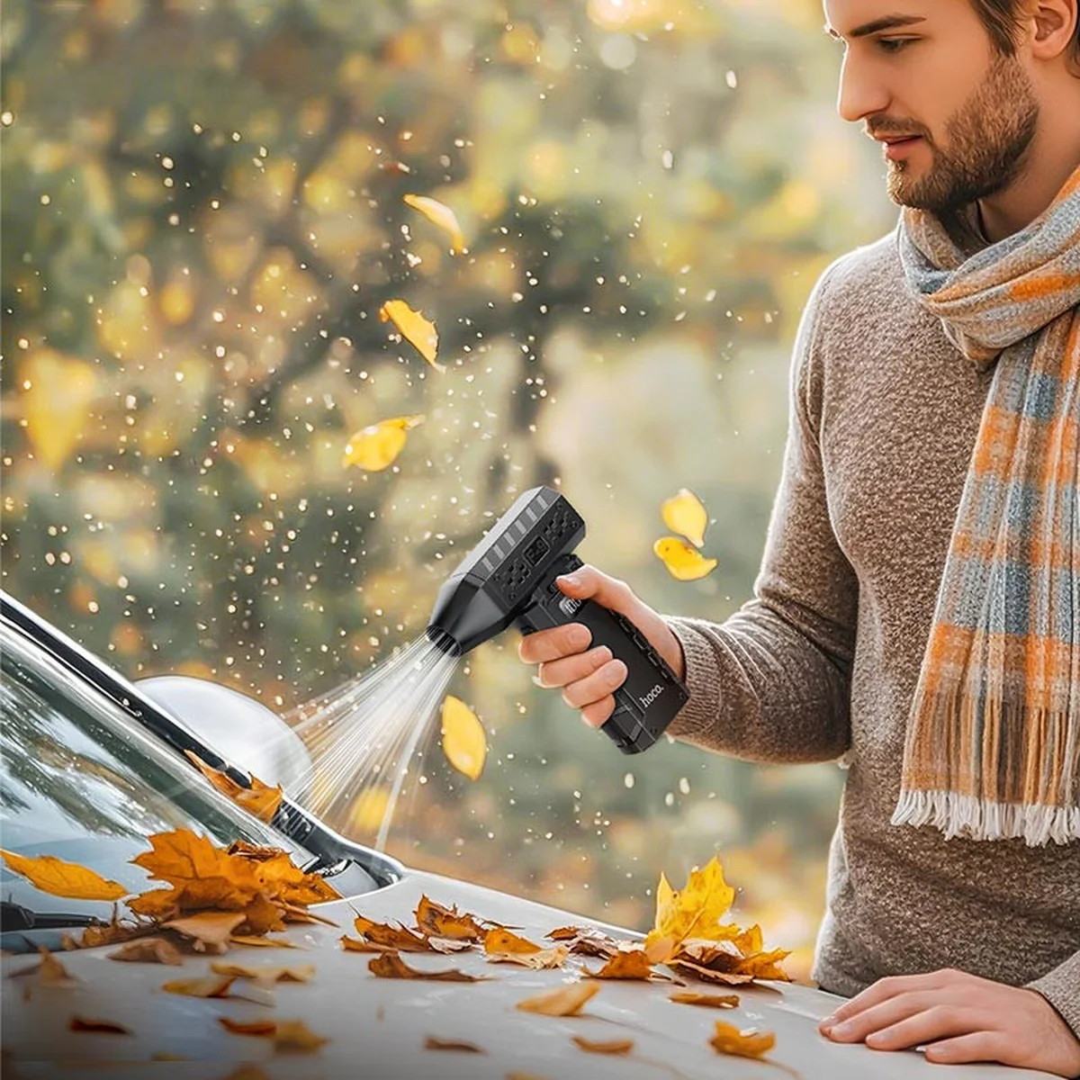 Портативний турбовентилятор Hoco HX67 Force fan Black