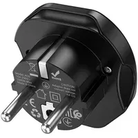 Сетевой универсальный переходник Hoco AC6 3in1 (EU) Black