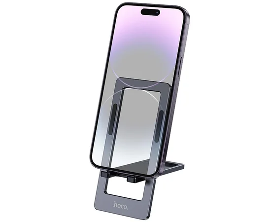 Підставка для телефону Hoco HD11 Volar metal folding Metal grey