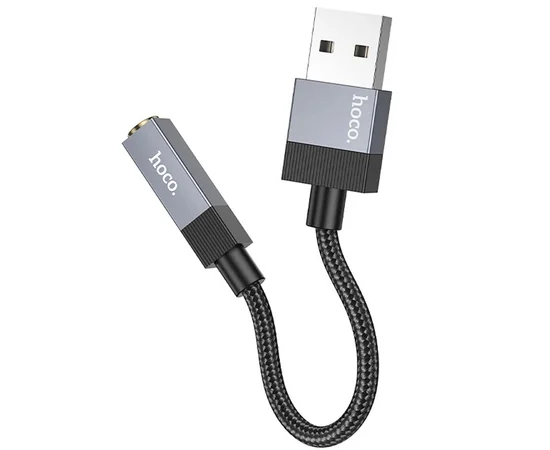 Перехідник Hoco UPA32D Clever USB to 3.5mm Black