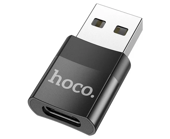 Перехідник Hoco UA17 USB Type-C Female USB2.0 Чорний