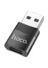 Перехідник Hoco UA17 USB Type-C Female USB2.0 Чорний