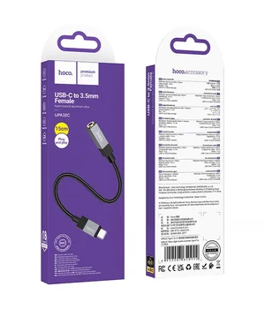 Перехідник Hoco UPA32C Type-C to 3.5mm Black