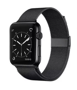 Ремешок Milanese Loop Design для Apple watch 38mm / 40mm Черный Ремешок Milanese Loop Design для Apple watch 38mm / 40mm Черный
