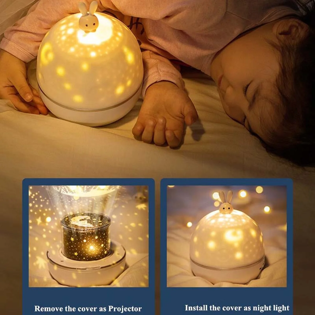 Ночник Moon E04 with Bluetooth and Remote Control 1200 mAh White