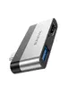 Переходник Borofone DH2 Type-C to HDMI+USB3.0 Серебряный / Черный