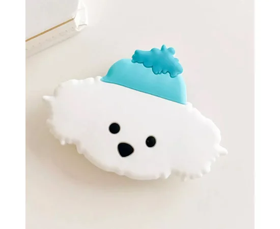 Держатель для телефона 3D Бишон фризе/Белый