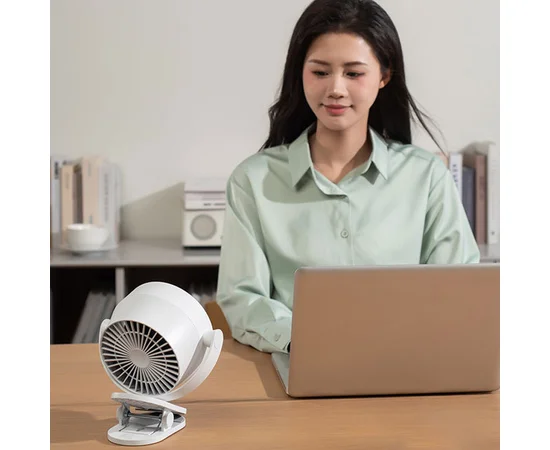 Настольный вентилятор F7 с зажимом 4000mAh White