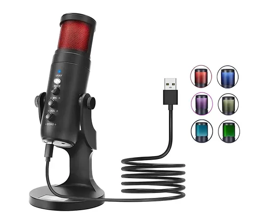 Микрофон конденсаторный для гейминга JMARY MC-PW9 Black