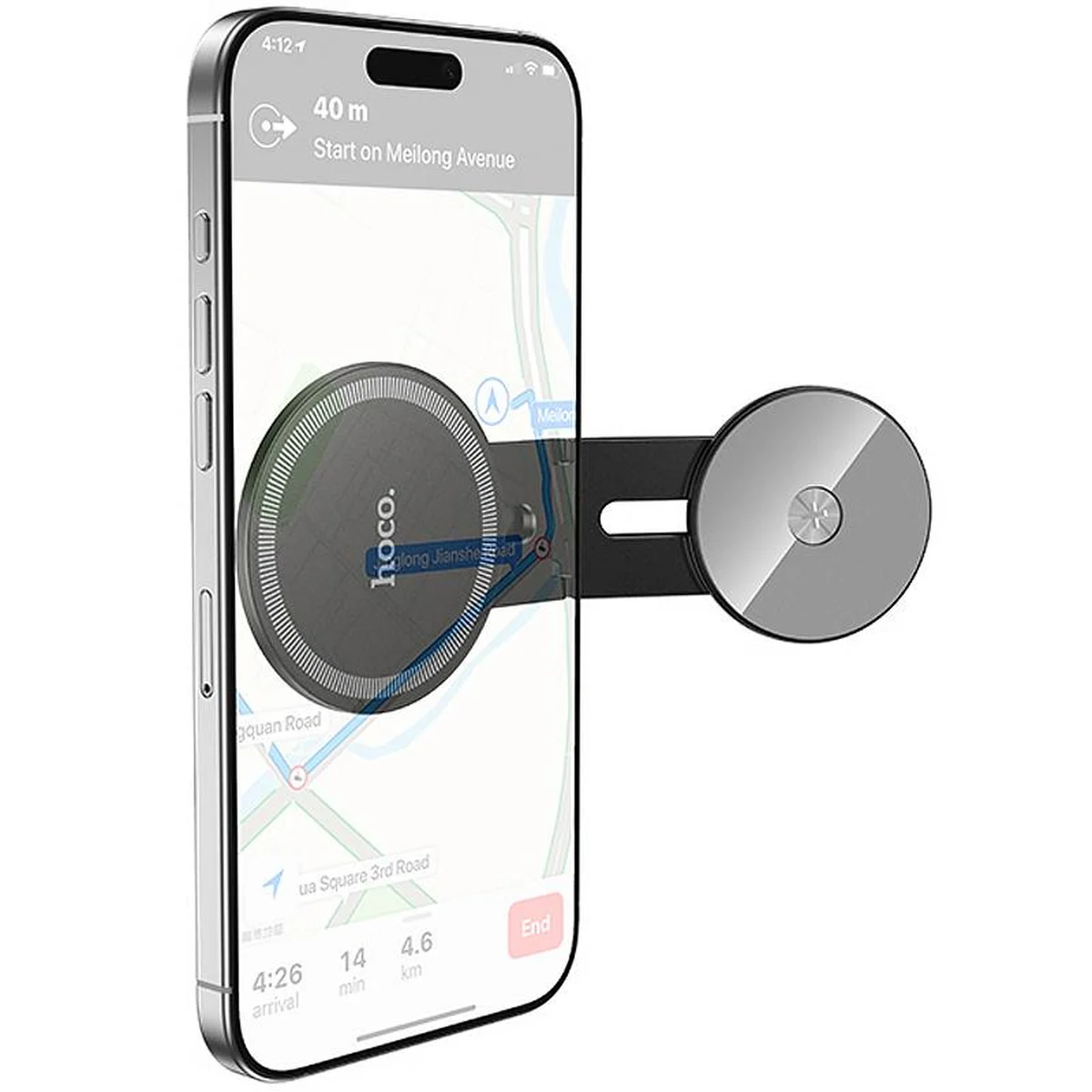 Магнитный держатель Hoco H93 Stable magnetic MagSafe for Apple Black