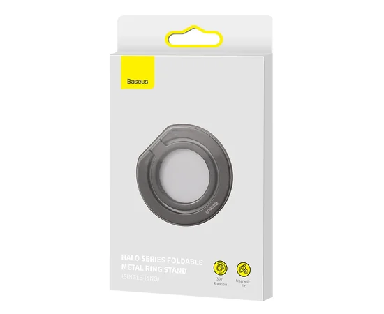 Держатель для телефона Baseus Halo Series Foldable Metal Ring (Single ring) (SUCH00001) Grey