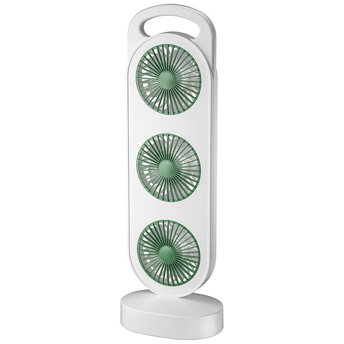 Настольный вентилятор Three Head Fan 1200 mAh Green