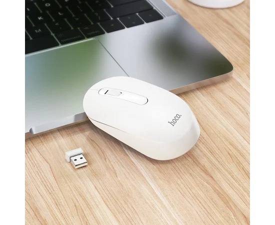 Миша Hoco GM14 Platinum 2.4G Білий