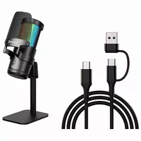 Мікрофон конденсаторний для геймінгу Jmary MC-PW13 Black