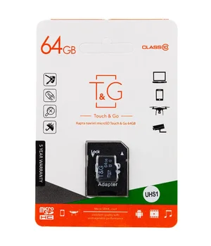 Карта памяти T&G microSDXC (UHS-1) 64 GB class 10 (с адаптером) Черный