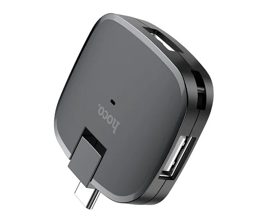 Переходник HUB Hoco HB11 Type-C to 3 USB Черный