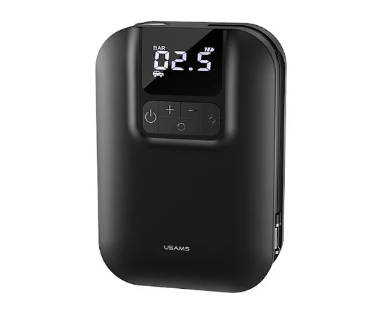 Портативный автокомпрессор для шин Usams US-ZB215 Mini Car 5000 mAh Черный