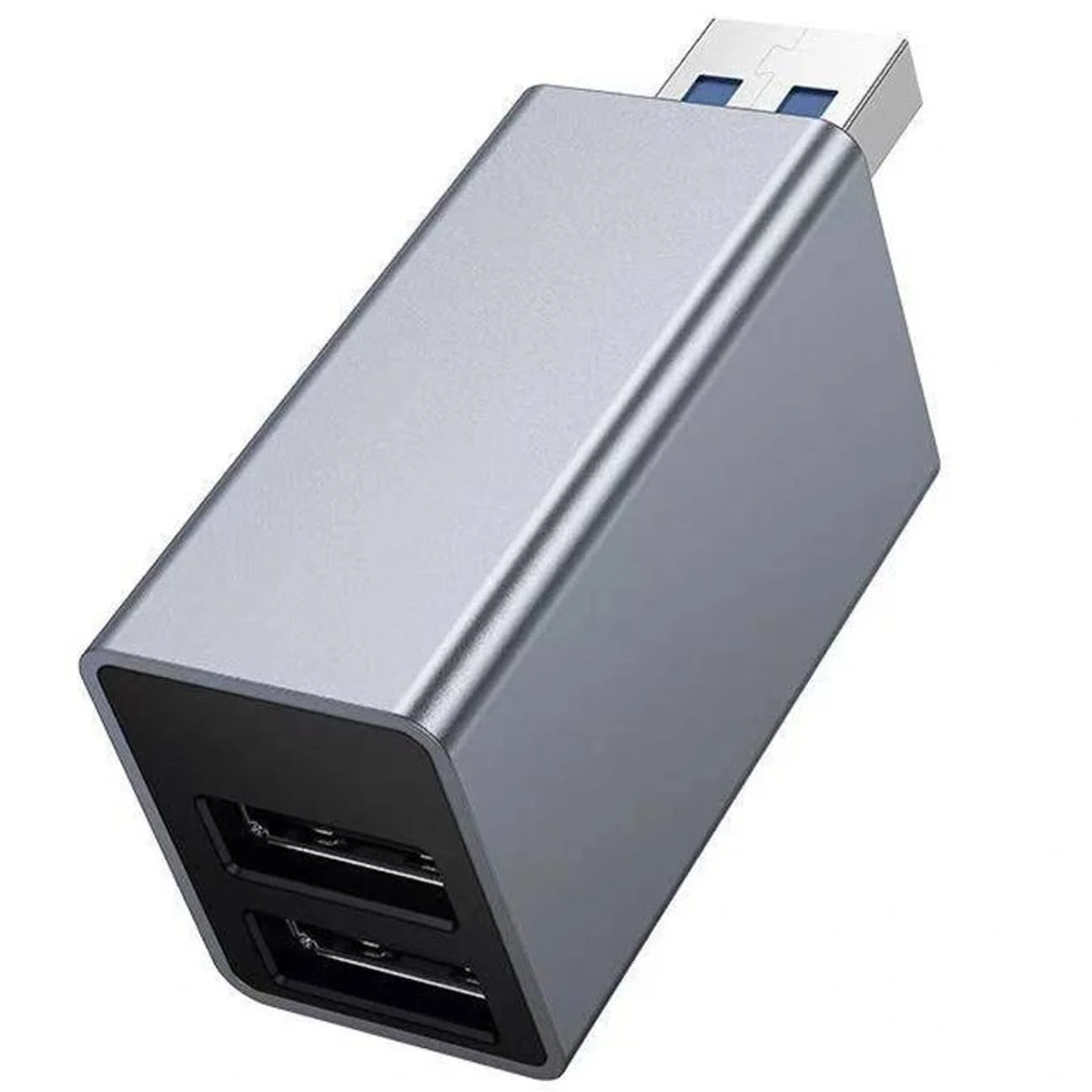 Переходник HUB Hoco HB54 3in1 (USB to 2xUSB2.0+USB3.0) Metal grey