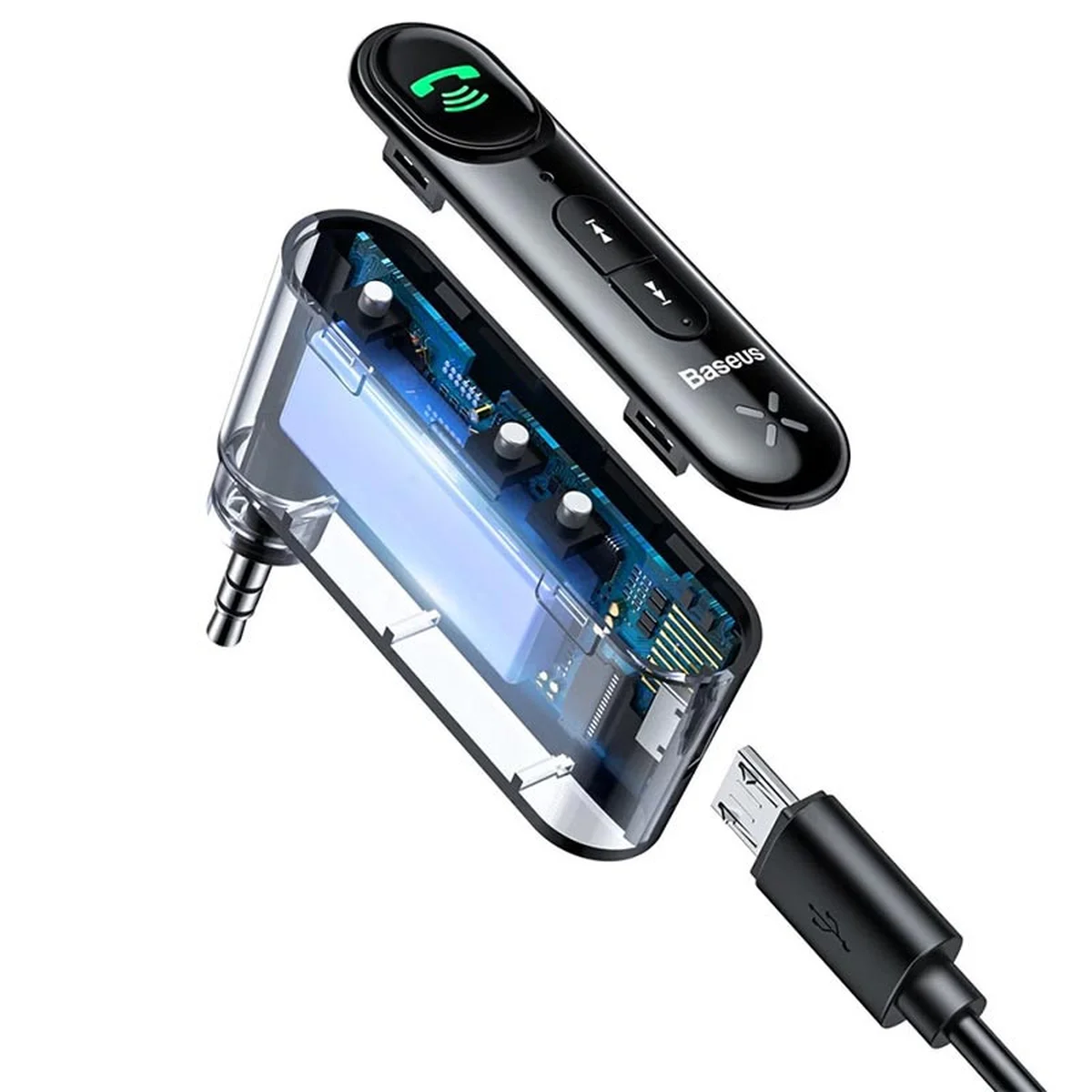 Bluetooth ресивер Baseus BSBA-02 AUX Wireless Audio Receiver (WXQY01) Black