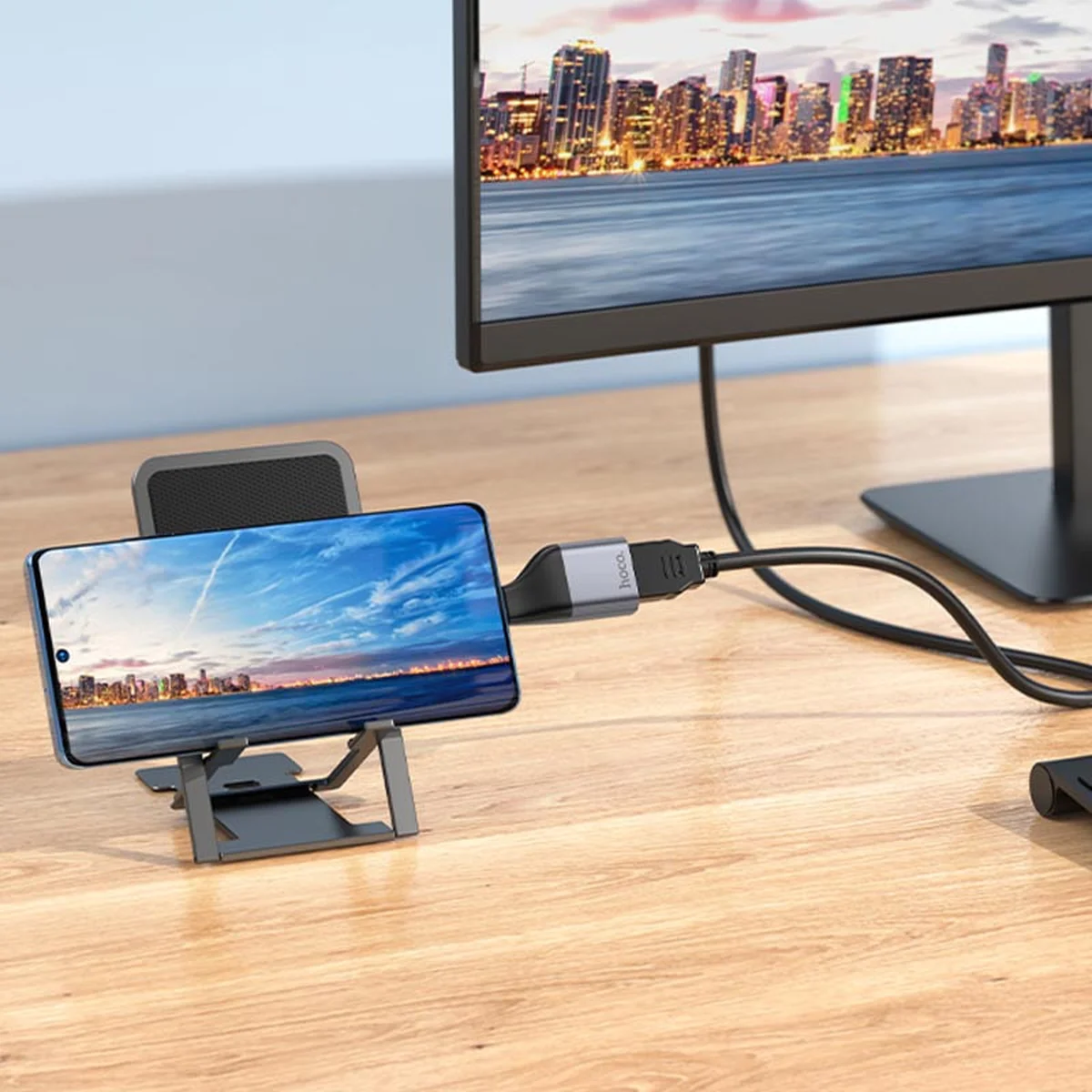 Перехідник Hoco UA33 Type-C to HDTV Metal grey