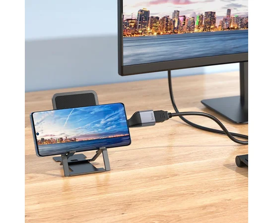 Перехідник Hoco UA33 Type-C to HDTV Metal grey