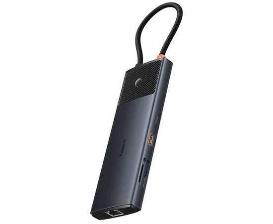 Перехідник HUB Baseus Metal Gleam II OS 10in1 Dual Display (B00061800123-01) Cosmic Black