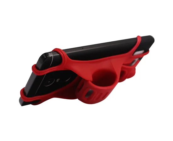 Велодержатель силиконовый для смартфонов от 4,3 до 6,3 дюйма Красный