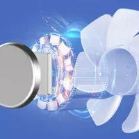 Портативний вентилятор SQT-BF2 з карабіном 1800mAh Purple