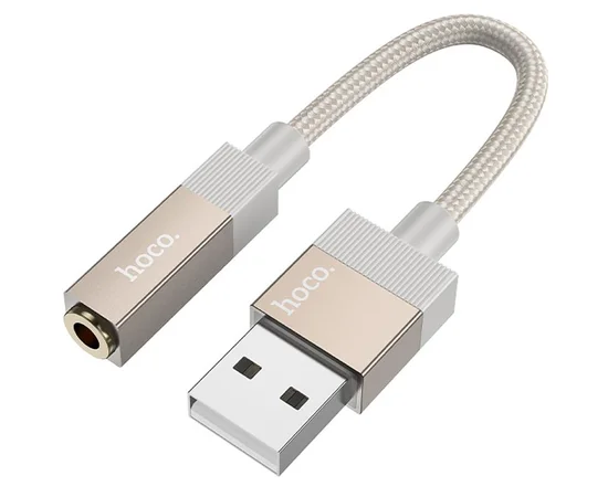 Переходник Hoco UPA32D Clever USB to 3.5mm Gold
