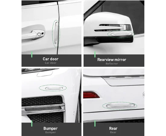 Защитные полоски для автомобиля Baseus Airbag Bumper Strip Прозрачный
