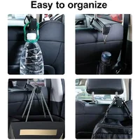 Автодержатель Baseus Backseat Vehicle Phone Hook, + крюк-вешалка Black