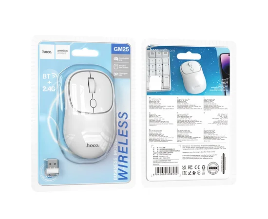 Мышь Hoco GM25 Royal dual-mode Space White