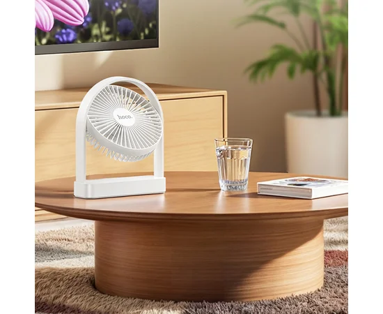 Настільний вентилятор Hoco HX65 ultra-thin desktop fan 2000 mAh White