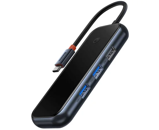 Переходник Baseus Hub AcmeJoy 5-Port Type-C (HDMI*1+USB3.0*2+USB2.0*1+Type-C PD&Data*1) (WKJZ) Dark Gray