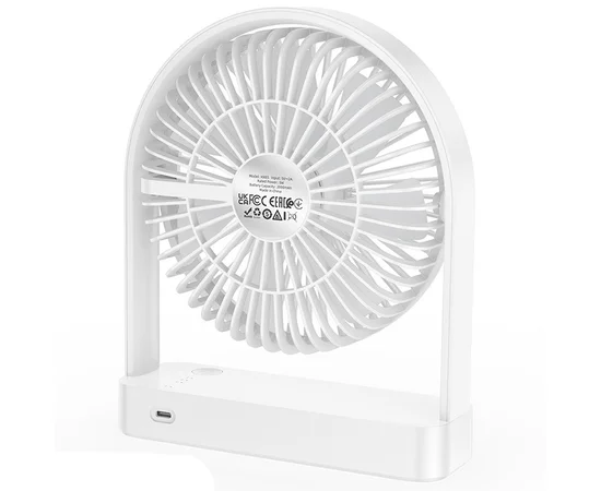 Настільний вентилятор Hoco HX65 ultra-thin desktop fan 2000 mAh White