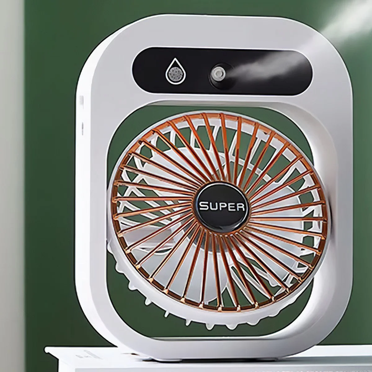 Настільний вентилятор Q8 з водяним охолодженням 1200 mAh White