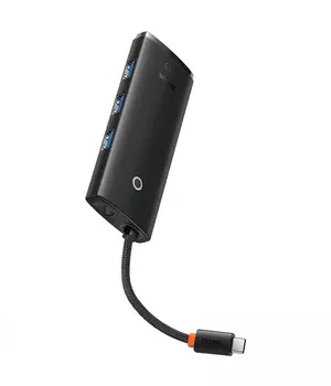 Перехідник HUB Baseus Lite Series 5in1 (Type-C to HDMI + 3xUSB 3.0 + PD) (WKQX04) Чорний