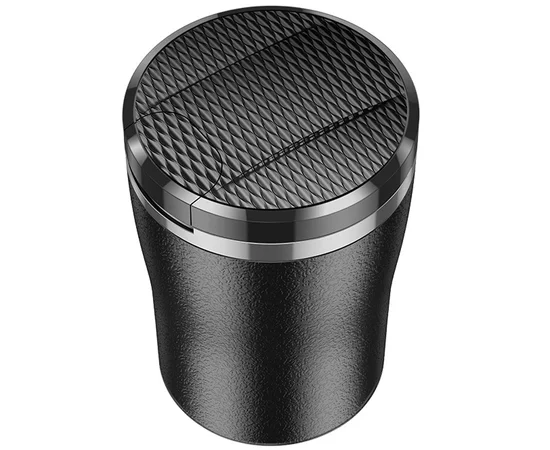 Автомобільна попільничка Hoco ZP9 Solar з кришкою Black