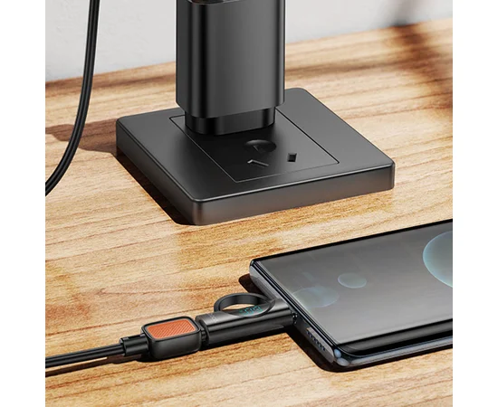 Переходник Hoco UA32A Type-C male to Lightning female display adapter Black